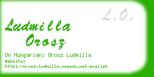 ludmilla orosz business card
